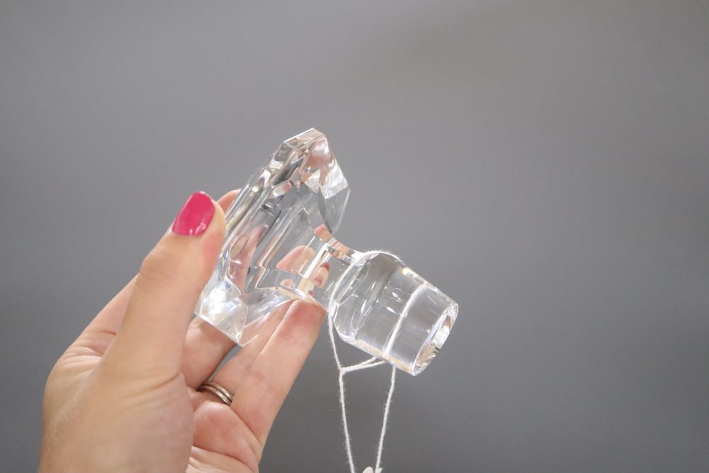 A Baccarat glass decanter, height 24cm